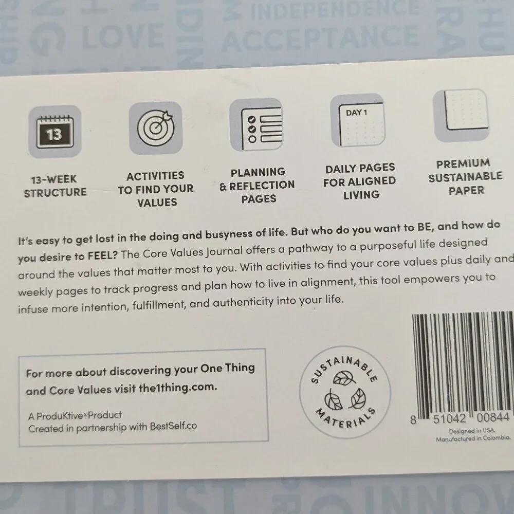 Best Self Core Values Journal